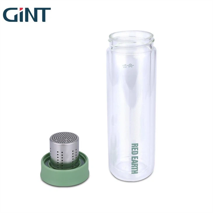 double wall glass water bottle